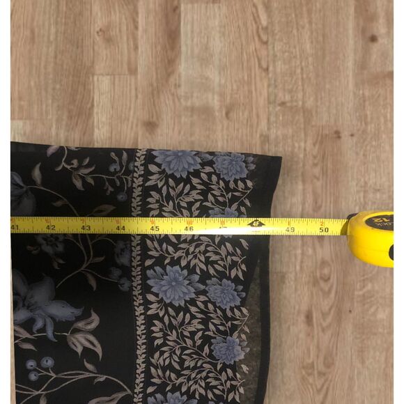 Ann Taylor LOFT Black and Blue Floral Dress Petite 4 Y2K - Picture 9 of 11